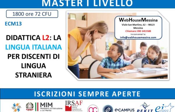 ECM13 – DIDATTICA L2: LA LINGUA ITALIANA PER DISCENTI DI LINGUA STRANIERA